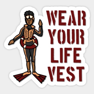 Life Jacket Reminder Mascot Sticker